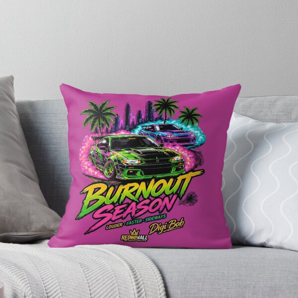 Item preview, Burnout Season JDM Drift Cars Synthwave Neon City T-Shirt  designed and sold by digitalbob60.