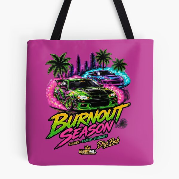 Item preview, Burnout Season JDM Drift Cars Synthwave Neon City T-Shirt  designed and sold by digitalbob60.