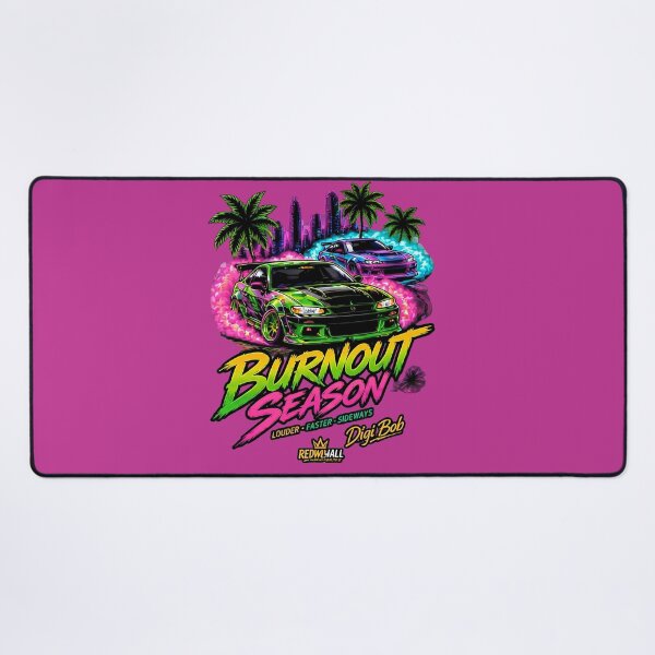 Item preview, Burnout Season JDM Drift Cars Synthwave Neon City T-Shirt designed and sold by digitalbob60.