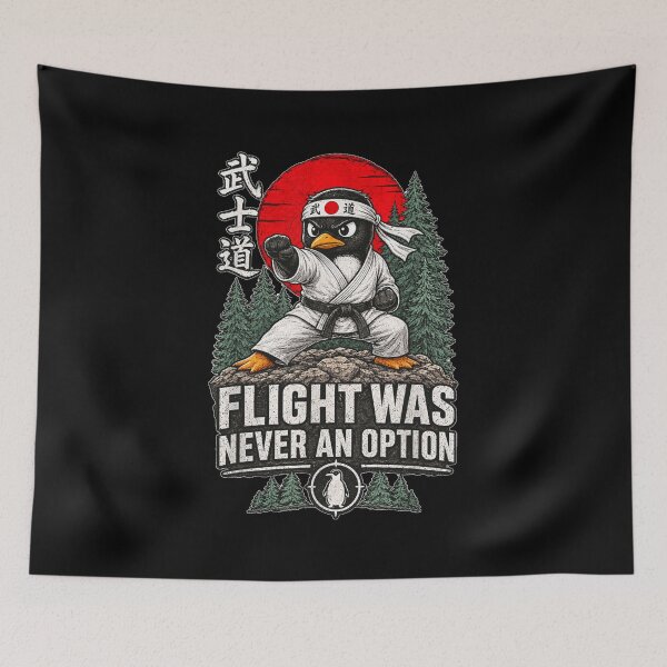 Item preview, Flight was Never an Option Karate Penguin Bushido Meme  designed and sold by CrinoSwice.