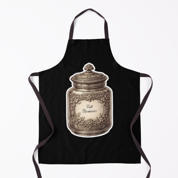 Item preview, Fall Memories Vintage Apothecary Jar Engraving designed and sold by FestivityFinds.