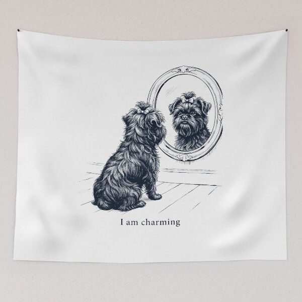 Item preview, Affenpinscher I Am Charming Mirror Meme Dog Lover designed and sold by dian-rody-crest.