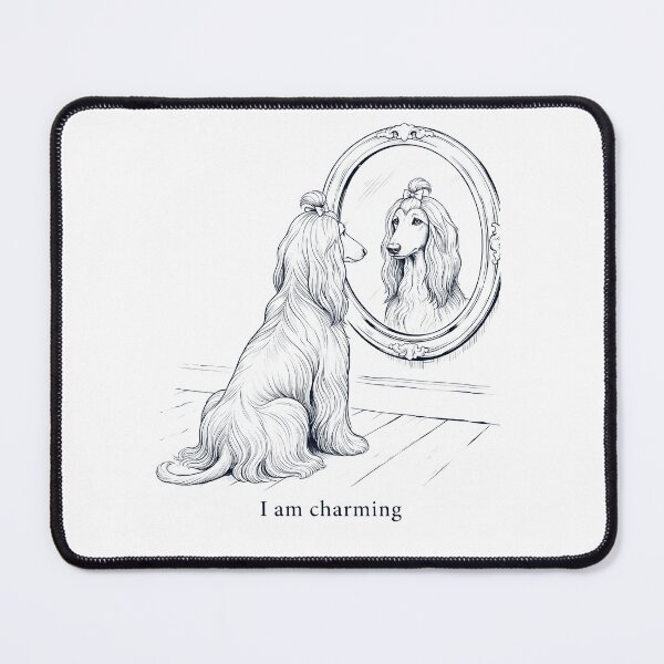 Item preview, Afghan Hound I Am Charming Mirror Meme Dog Lover designed and sold by dian-rody-crest.