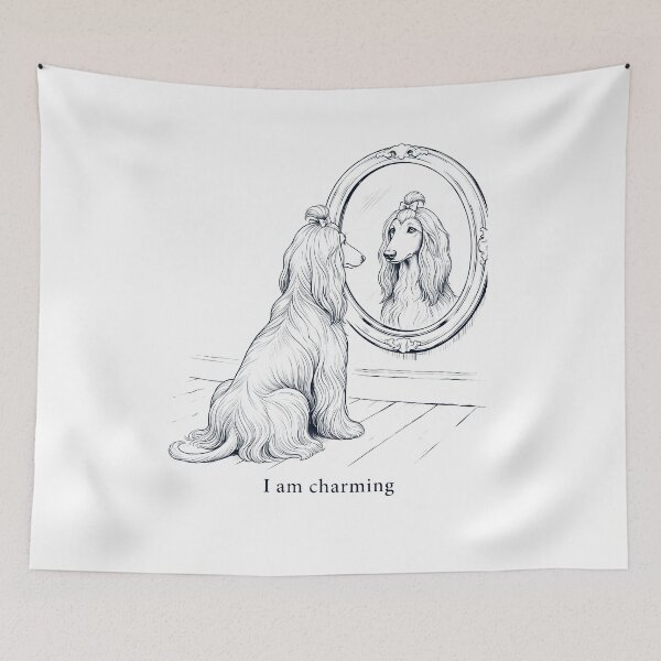 Item preview, Afghan Hound I Am Charming Mirror Meme Dog Lover designed and sold by dian-rody-crest.