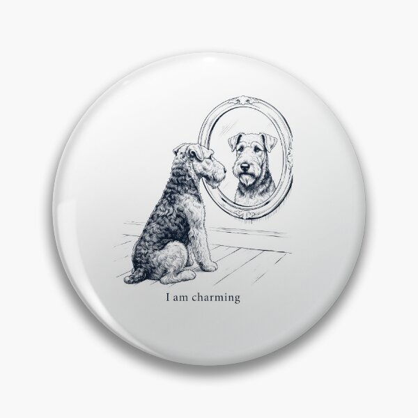 Item preview, Airedale Terrier I Am Charming Mirror Meme Dog Lover designed and sold by dian-rody-crest.