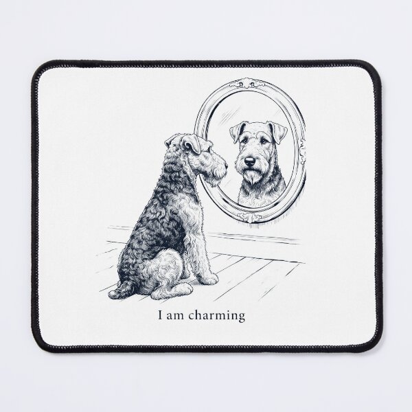 Item preview, Airedale Terrier I Am Charming Mirror Meme Dog Lover designed and sold by dian-rody-crest.