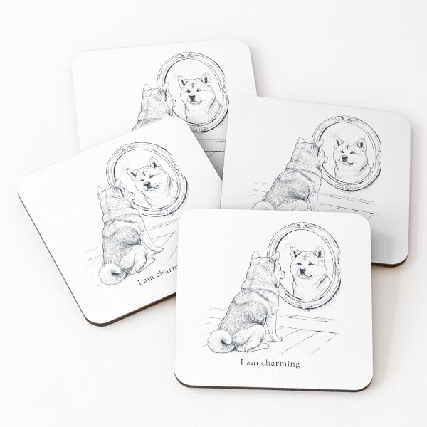 Item preview, Akita I Am Charming Mirror Meme Dog Lover designed and sold by dian-rody-crest.