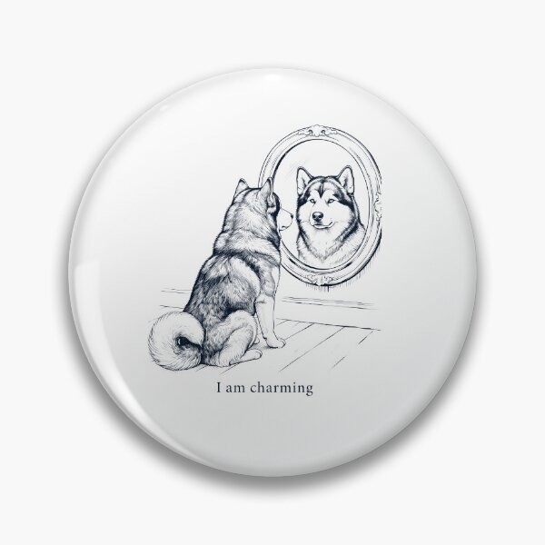 Item preview, Alaskan Malamute I Am Charming Mirror Meme Dog Lover designed and sold by dian-rody-crest.