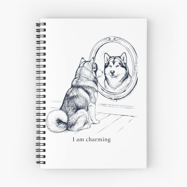 Item preview, Alaskan Malamute I Am Charming Mirror Meme Dog Lover designed and sold by dian-rody-crest.