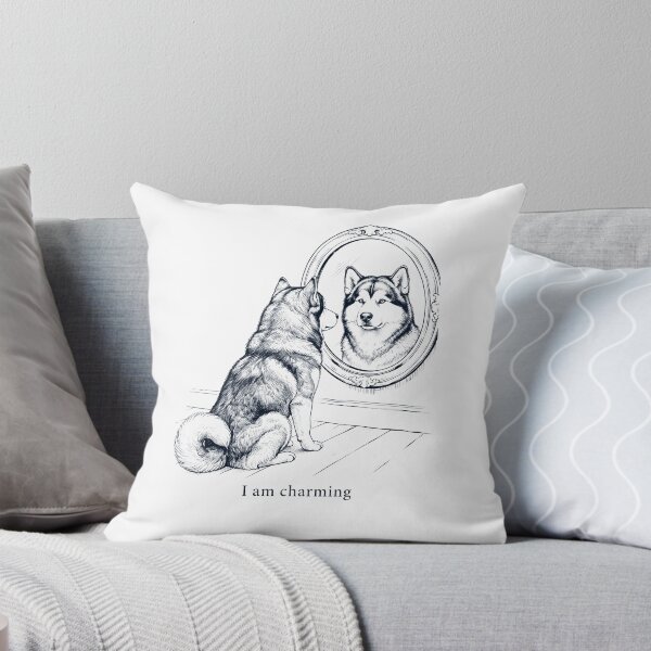 Item preview, Alaskan Malamute I Am Charming Mirror Meme Dog Lover designed and sold by dian-rody-crest.