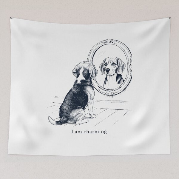 Item preview, American Foxhound I Am Charming Mirror Meme Dog Lover designed and sold by dian-rody-crest.