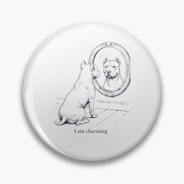 Item preview, American Pit Bull Terrier I Am Charming Mirror Meme Dog Lover designed and sold by dian-rody-crest.