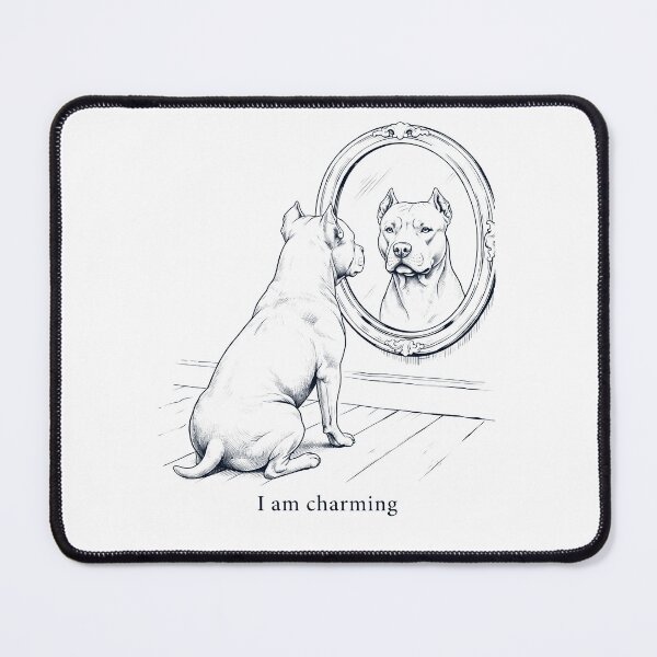 Item preview, American Pit Bull Terrier I Am Charming Mirror Meme Dog Lover designed and sold by dian-rody-crest.