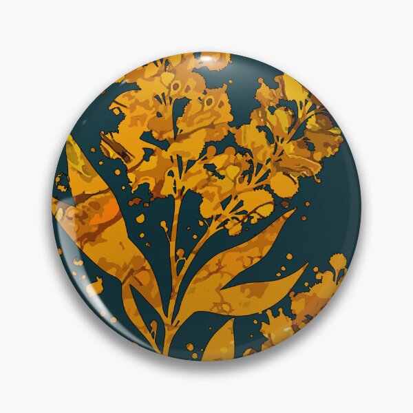 Item preview, Golden Bloom – Pouring Floral Stencil designed and sold by GAP90.