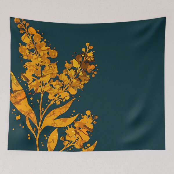 Item preview, Golden Bloom – Pouring Floral Stencil designed and sold by GAP90.