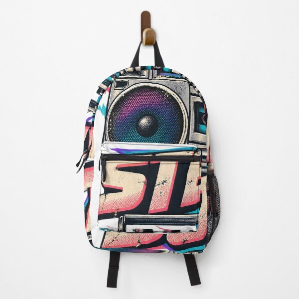 Item preview, Retro Vintage Stereo Soul Boombox Illustration, 80s Ghetto Blaster Cassette Player with Distressed Typography and Neon Sound Waves designed and sold by Ai-Cases-Store.