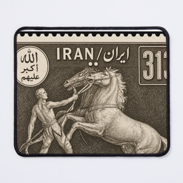 Item preview, Horses Iran Stamp Series 313 #9 designed and sold by éléphant noir.