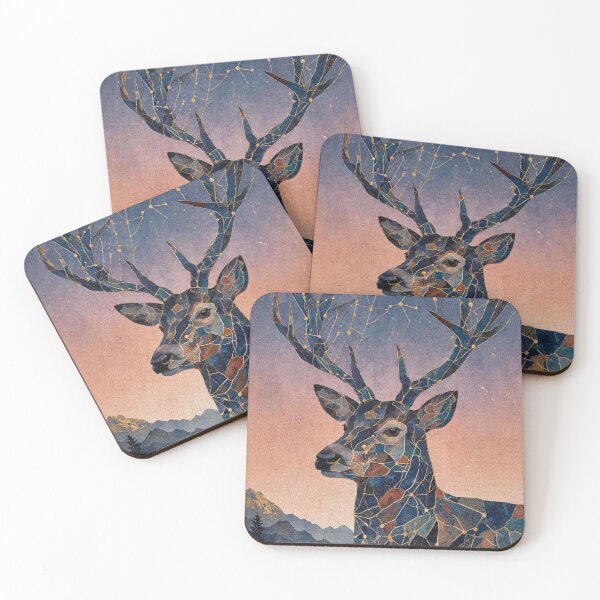 Item preview, Majestic Stag with Constellations on the Mountain designed and sold by Discount code.