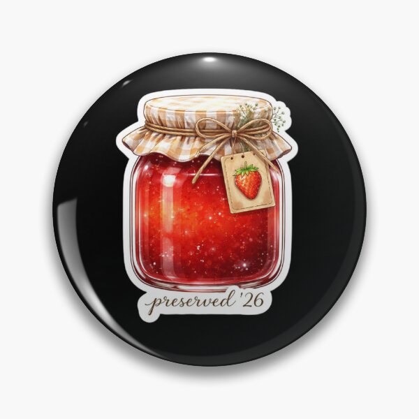 Item preview, Preserved ’26 Strawberry Jam Jar Cottagecore Gingham designed and sold by FestivityFinds.