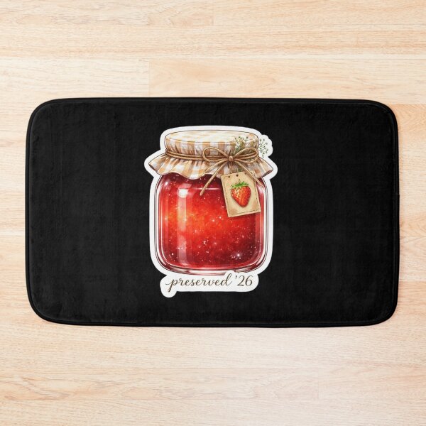Item preview, Preserved ’26 Strawberry Jam Jar Cottagecore Gingham designed and sold by FestivityFinds.