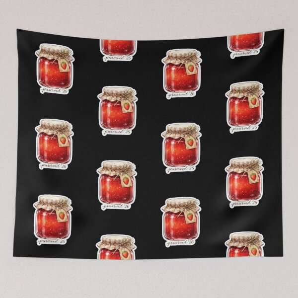 Item preview, Preserved ’26 Strawberry Jam Jar Cottagecore Gingham designed and sold by FestivityFinds.