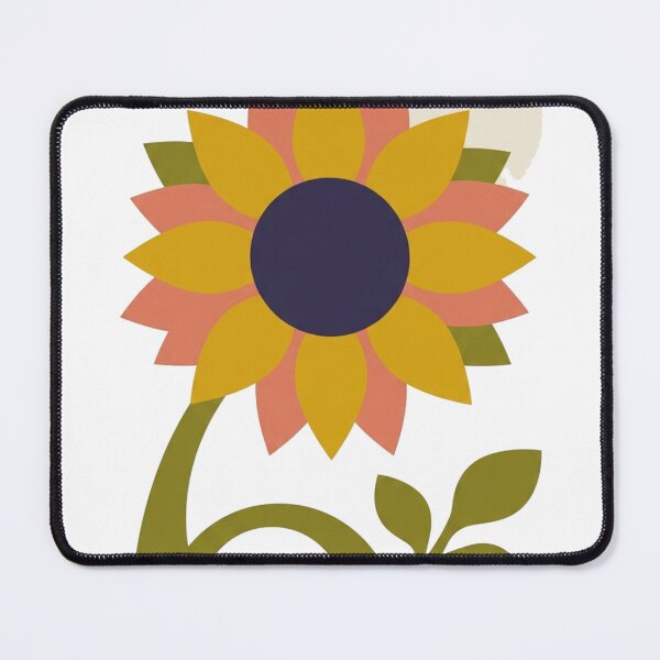 Item preview, Retro Sunflower Geometry – Minimal Abstract Floral Art designed and sold by meghnad.
