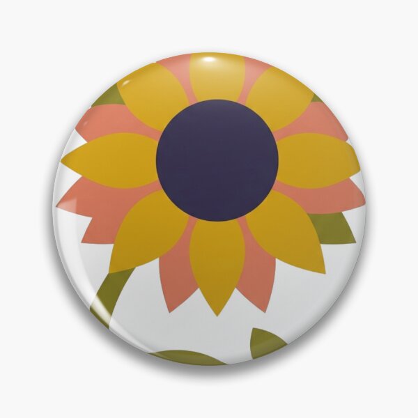 Item preview, Retro Sunflower Geometry – Minimal Abstract Floral Art designed and sold by meghnad.