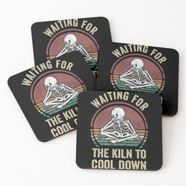 Item preview, Funny Skeleton Waiting Pottery Kiln Art designed and sold by KatjaWild.