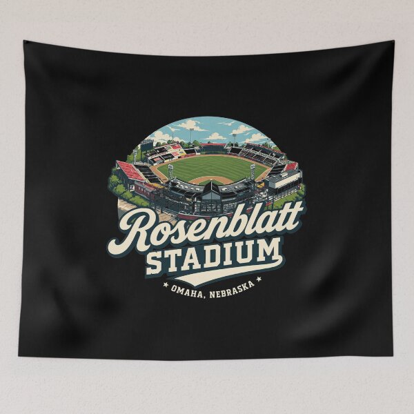 Artikelvorschau, Rosenblatt-Stadion Omaha Nebraska Baseball-Kunst entworfen und verkauft von CHESTEALUTH.