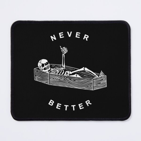 Item preview, Never Better Skull Skeleton In The Coffin Halloween designed and sold by Suzu Comena.