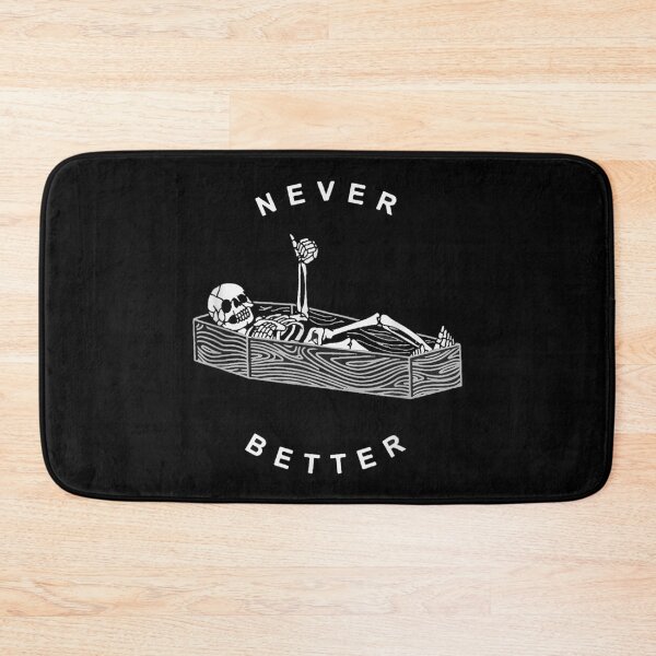 Item preview, Never Better Skull Skeleton In The Coffin Halloween designed and sold by Suzu Comena.