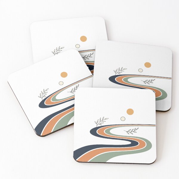 Item preview, River Bend Botanicals – Minimal Abstract Landscape Art designed and sold by meghnad.