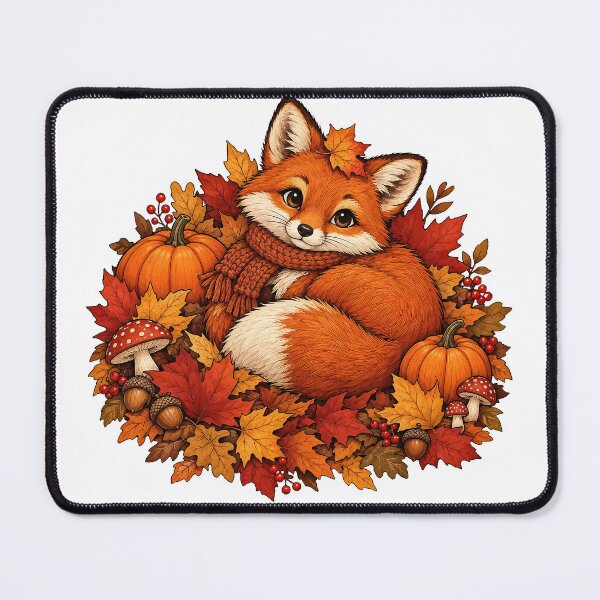 Item preview, Cozy Autumn Fox – Cute Woodland Fall Illustration designed and sold by katerynaS99.