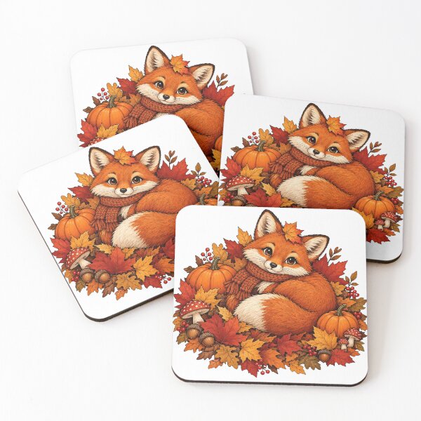 Item preview, Cozy Autumn Fox – Cute Woodland Fall Illustration designed and sold by katerynaS99.