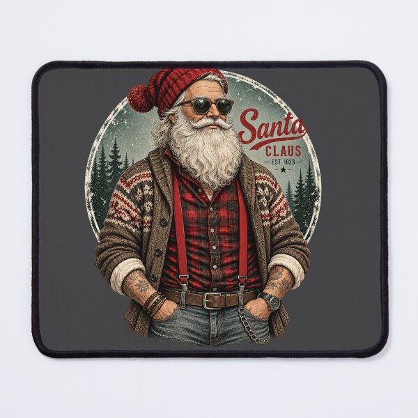 Item preview, Santa Hipster  designed and sold by OzyWear.