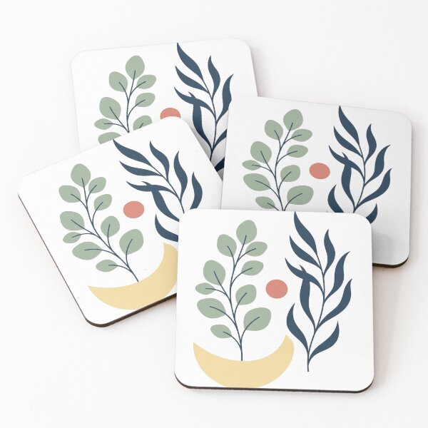 Item preview, Twin Plant Balance – Minimalist Abstract Botanical Art designed and sold by meghnad.