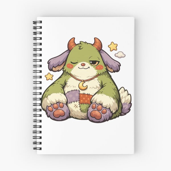 Item preview, Cute Green Horned Monster Kawaii Plush Fantasy Creature Art Design designed and sold by inkoutninja.