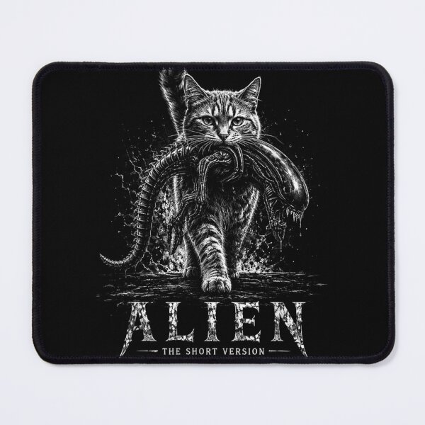 Item preview, Space Creature Cat Funny Sci-fi Parody Graphic Cat designed and sold by DaphoLatara.