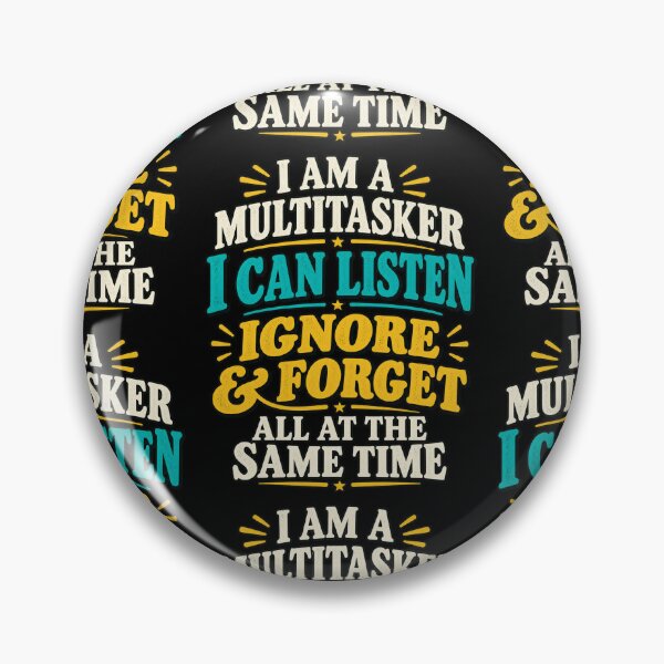 Item preview, I Am A Multitasker Funny Sarcastic Office Humor Retro Typography Design designed and sold by SEINENGAPPI23.