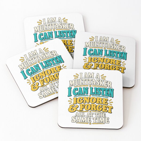 Item preview, I Am A Multitasker Funny Sarcastic Office Humor Retro Typography Design designed and sold by SEINENGAPPI23.