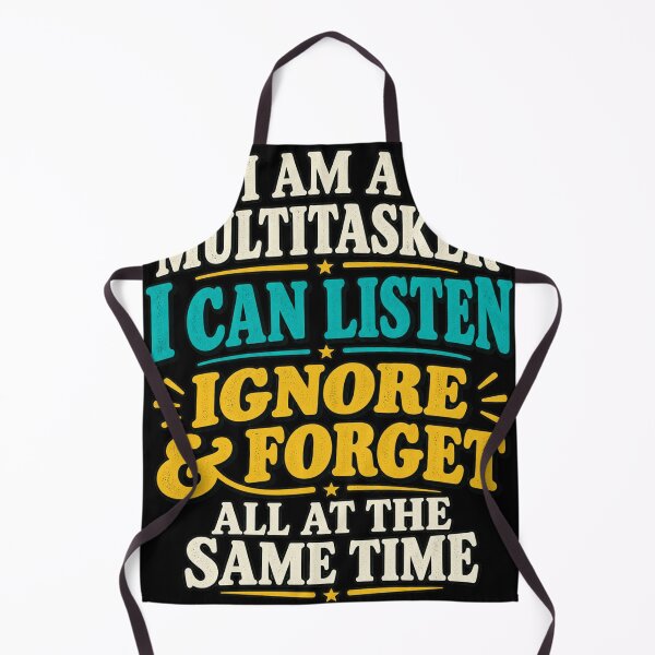 Item preview, I Am A Multitasker Funny Sarcastic Office Humor Retro Typography Design designed and sold by SEINENGAPPI23.