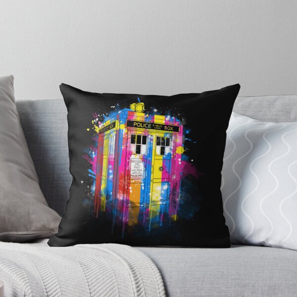 Item preview, Colorful Watercolor British Telephone Box Splash Art designed and sold by CoralieSylva.