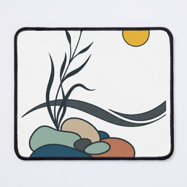 Item preview, Coastal Pebble Garden – Minimal Abstract Organic Art designed and sold by meghnad.