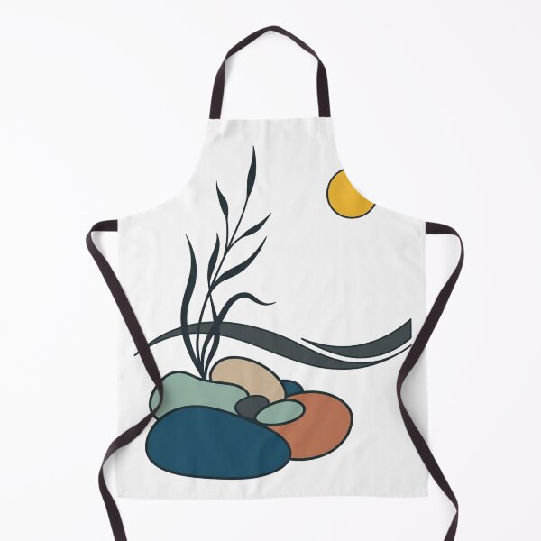Item preview, Coastal Pebble Garden – Minimal Abstract Organic Art designed and sold by meghnad.