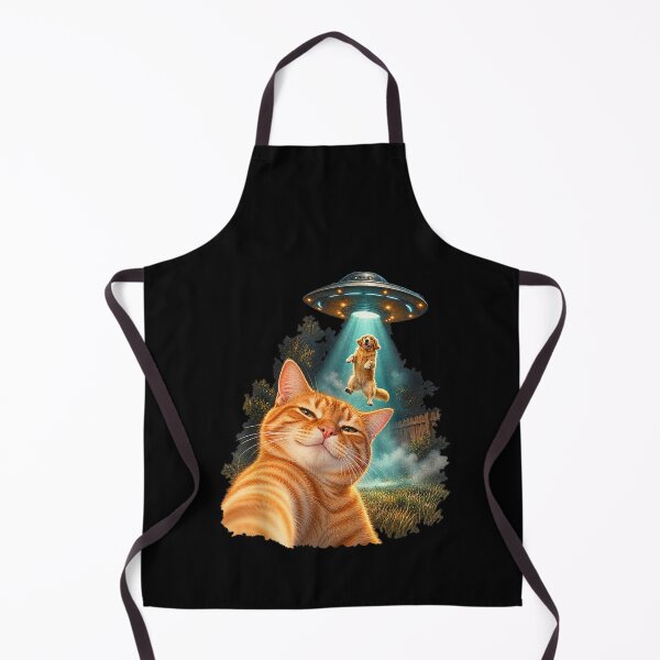 Item preview, Funny Cat Selfie Alien UFO Dog Abduction Humor  designed and sold by DaphoLatara.