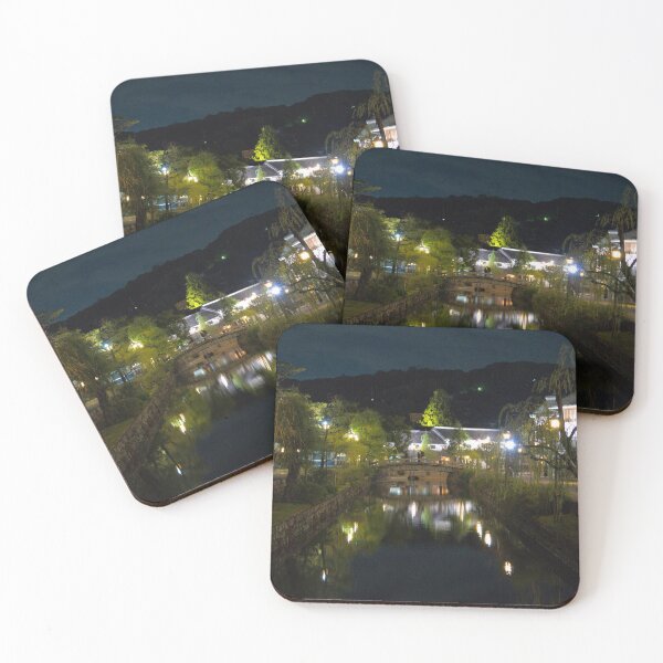 Item preview, Kurashiki Canal at Night Illuminated Reflections Traditional Japan designed and sold by WELUP.