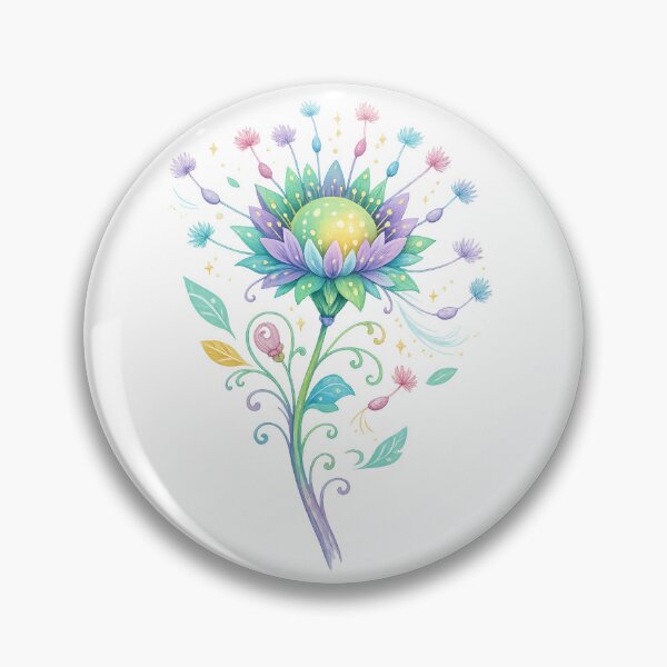 Item preview, Magical Celestial Lotus Flower Pastel Watercolor Fantasy Botanical Art designed and sold by inkoutninja.