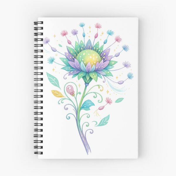Item preview, Magical Celestial Lotus Flower Pastel Watercolor Fantasy Botanical Art designed and sold by inkoutninja.