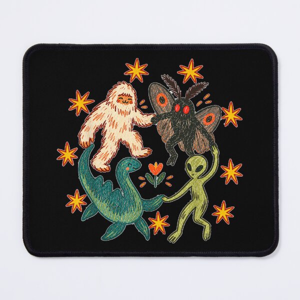 Item preview, Funny Dancing Cryptids Bigfoot Mothman Alien Halloween designed and sold by DaphoLatara.