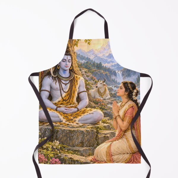 Item preview, Parvati Meets Shiva in Meditation | Devotional Art designed and sold by Homyar.